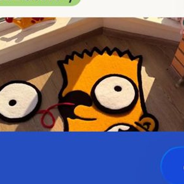 Bart Simpson Handmade Rug