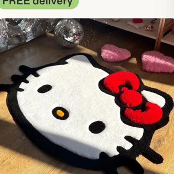 Custom 3D Puffy Hello Kitty Rug
