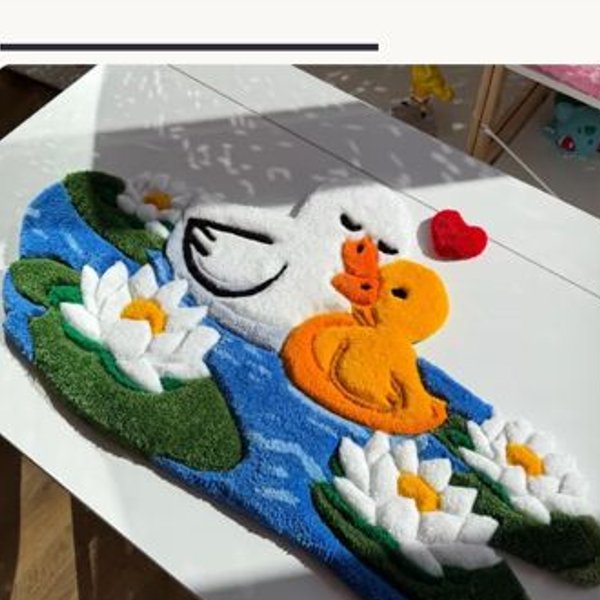 Custom Duck Rug – Fully Handmade
