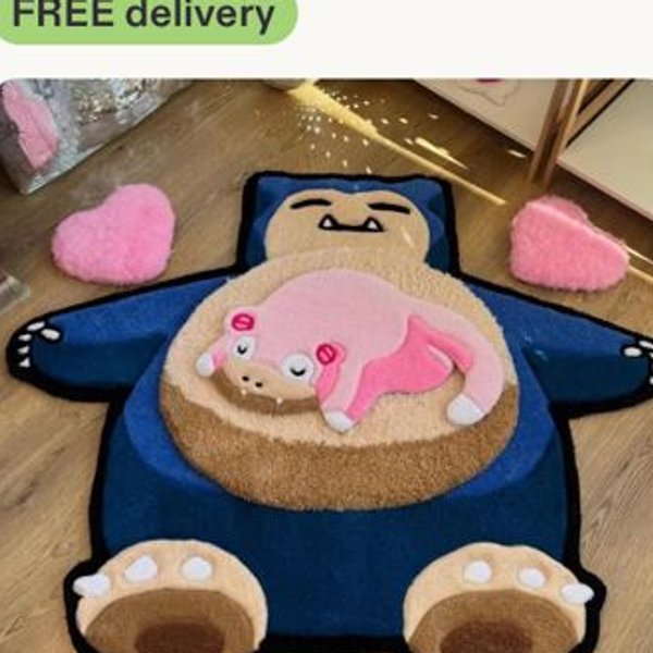 Custom Puffy Belly Snorlax Rug