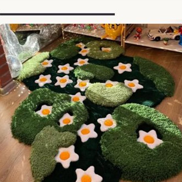 Handmade Tufted Floral Rug