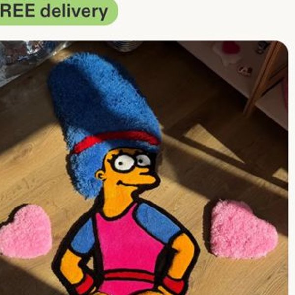 Marge Simpson Tufted Handmade Rug
