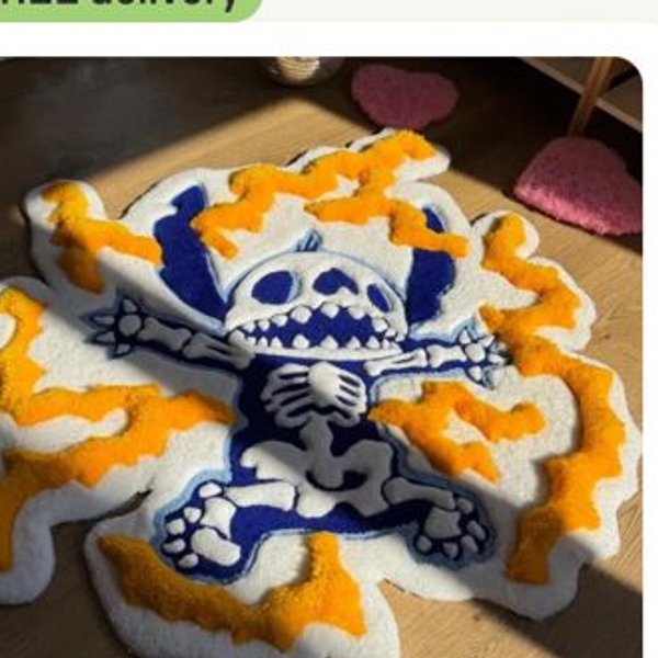 Skeleton Stitch Tufted Rug