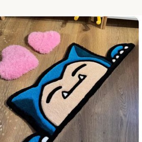 Snorlax Tufted Rug – Handmade